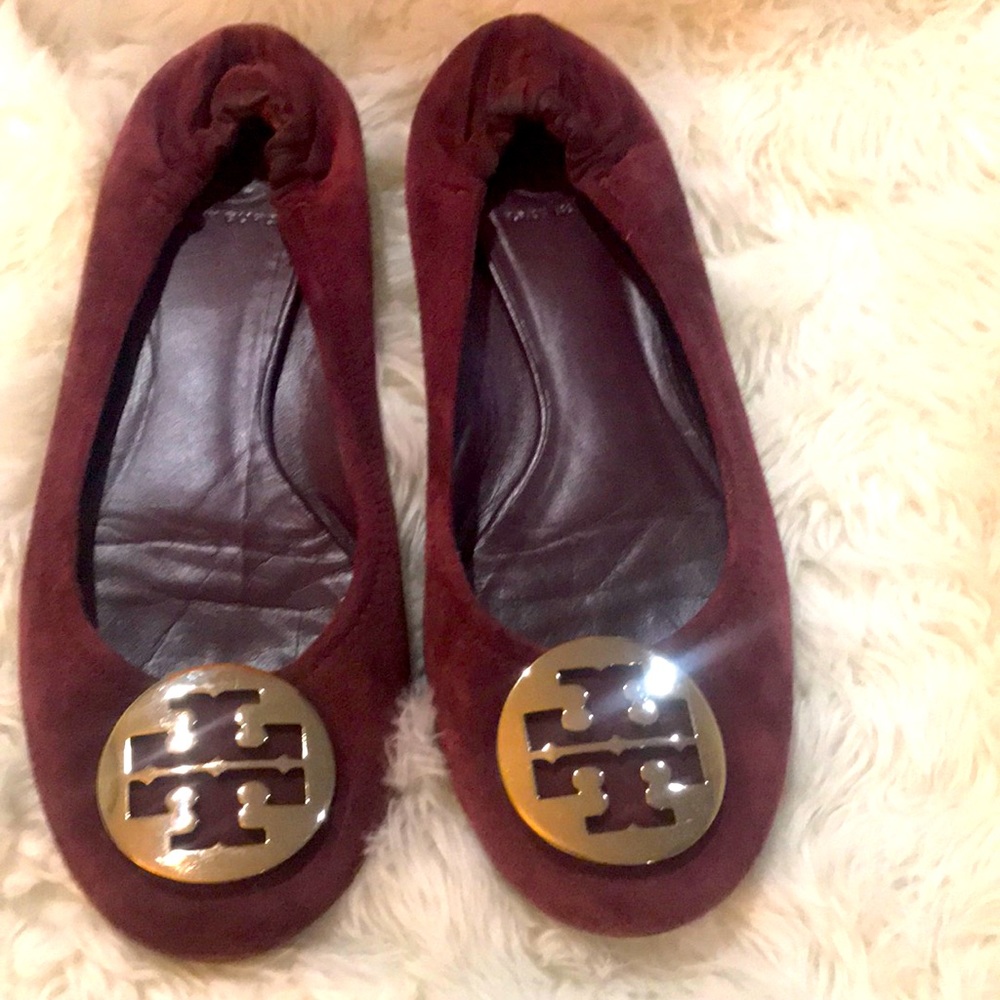 Tory Suede flats , size 9